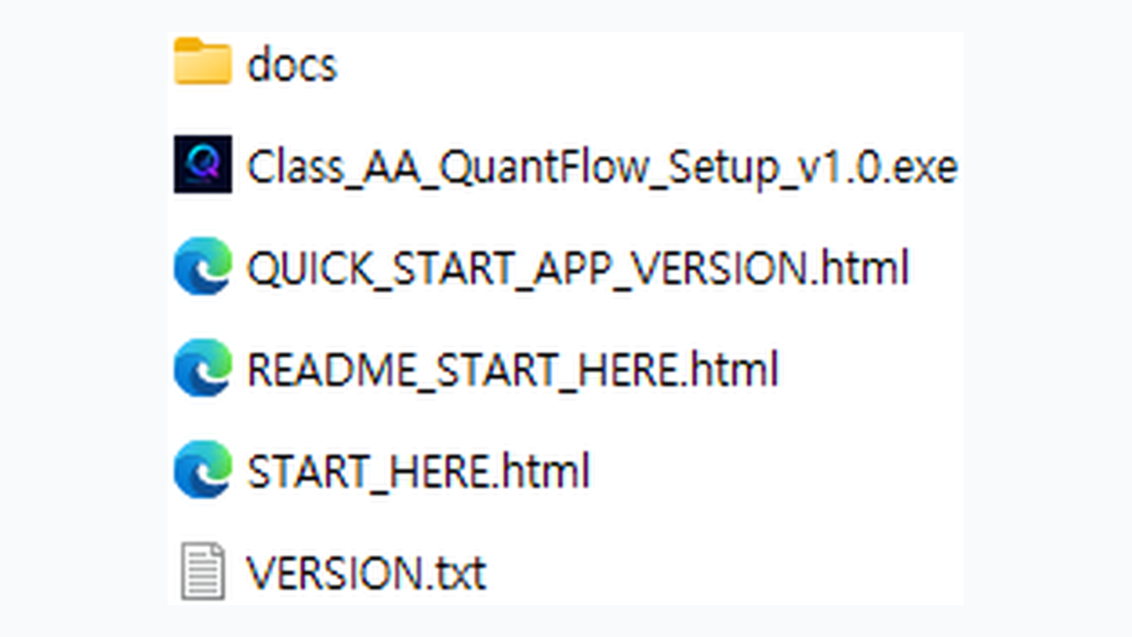 Class AA App package delivered files